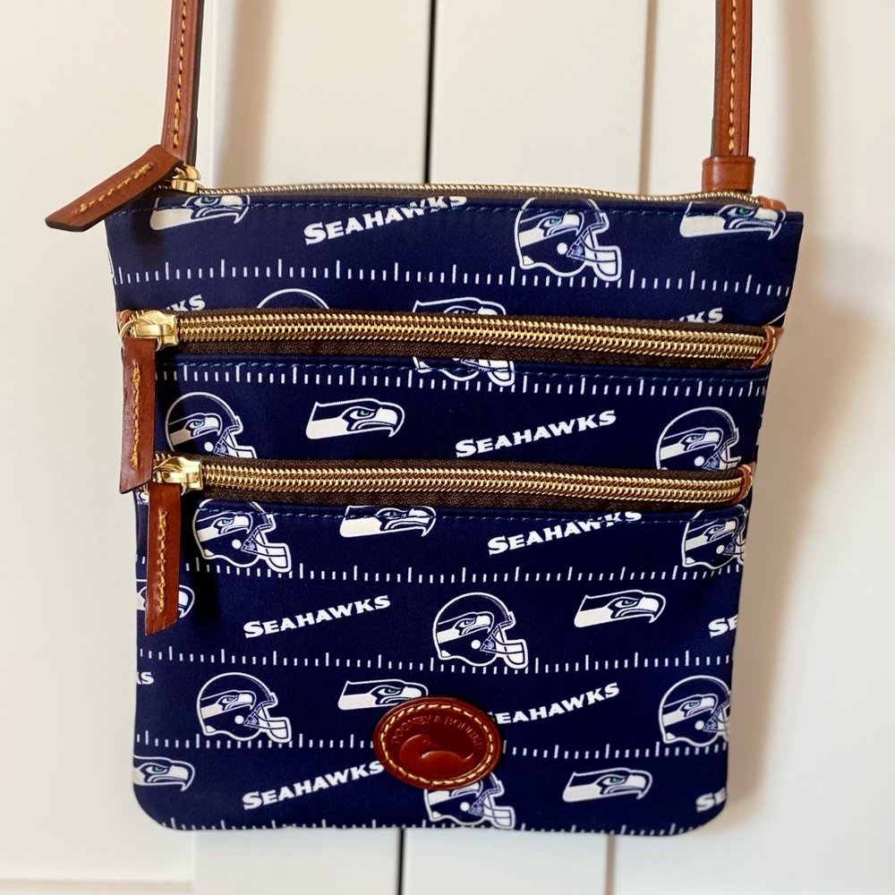 Dooney and Bourke Seattle Seahawks crossbody bag.